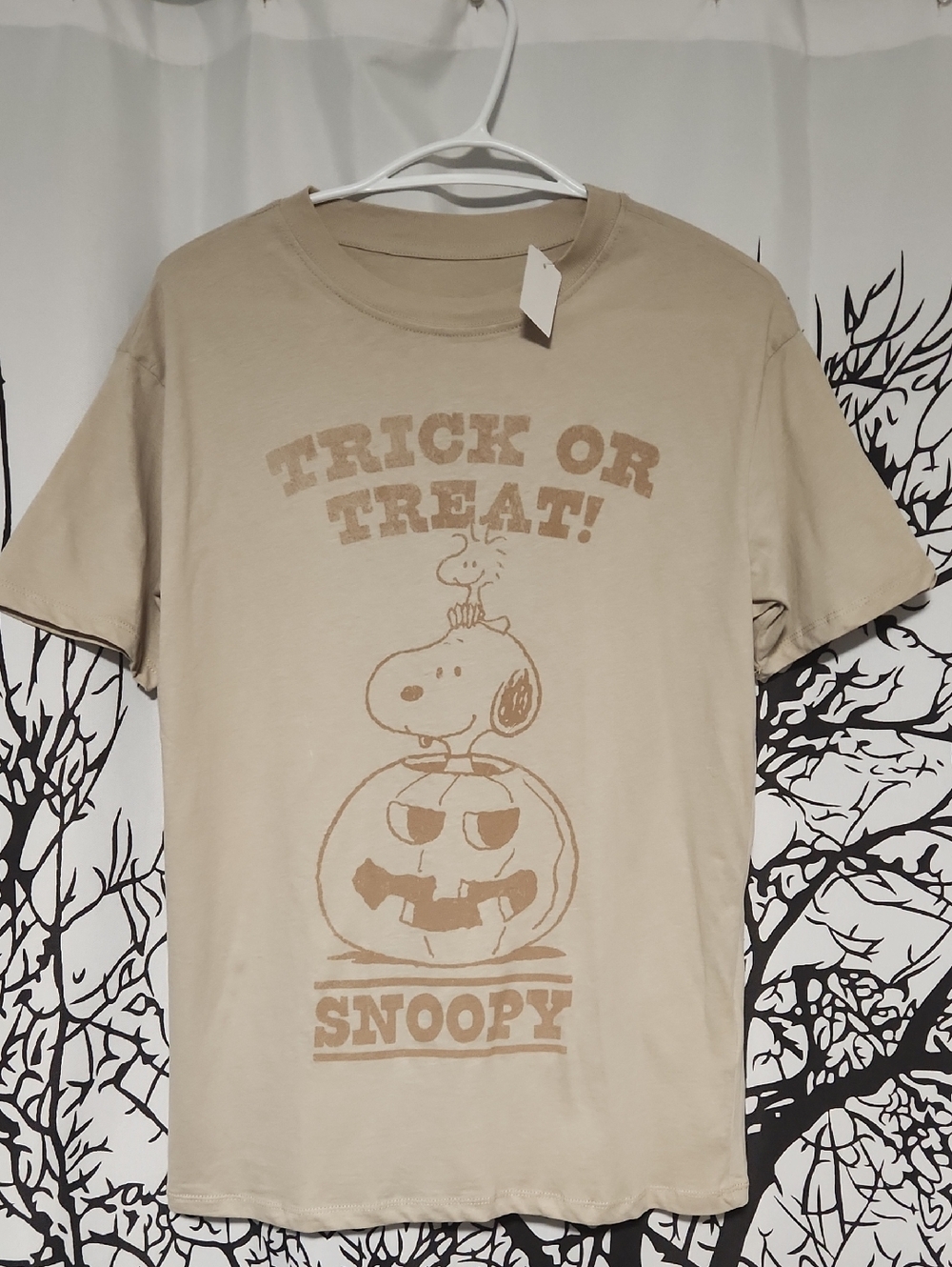 Peanuts Beige 'Trick or Treat' Snoopy Pumpkin Tee